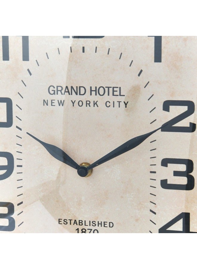 Creative Co-op Metal Rectangle Hanging Clock with Handle Decoration on Top - Image 5
