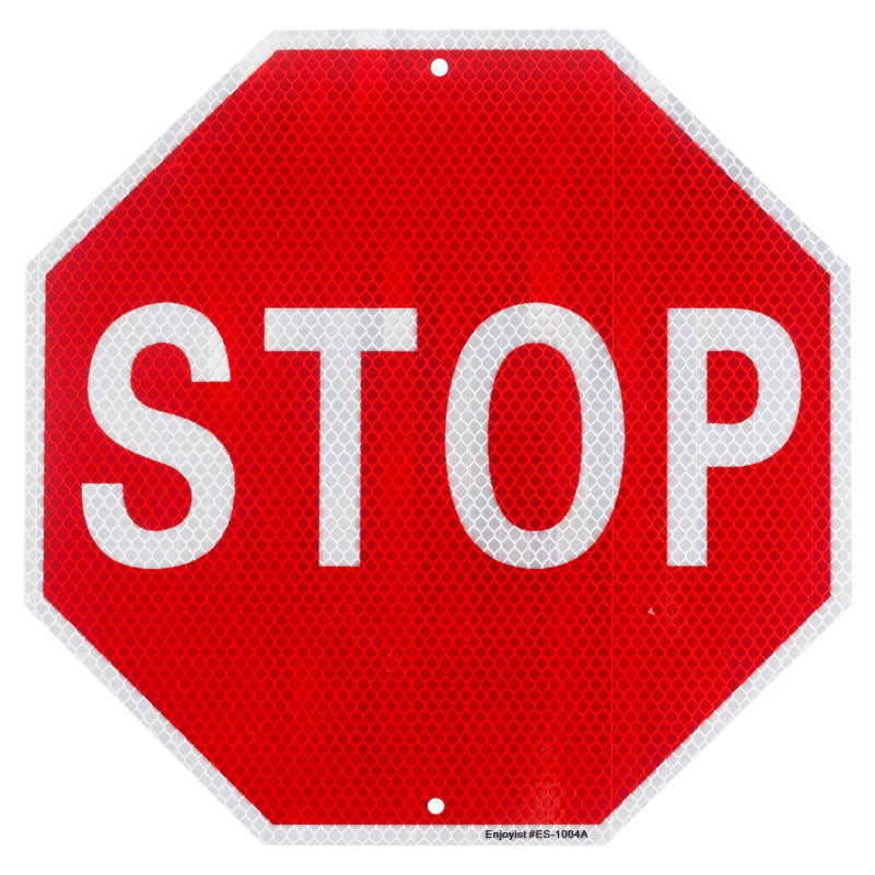 Enjoyist Large Stop Sign 24x 24 40 Mil Rust Free Aluminum Engineer Grade Reflective Sheeting UV Protected and Weatherproof