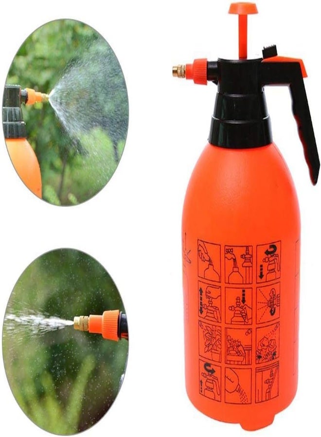 AKDC Volwco Handheld Garden Sprayer, Volwco 2L Portable Pressurized Sprayer One Hand Pressure Bottle, Adjustable Nozzle, Use With Water Chemicals - Image 5
