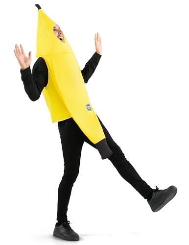Spooktacular Creations Appealing Banana Costume Adult, Halloween Banana Outfit Suit for Men Halloween Dress Up Parties and Roleplay Cosplay (Large) - Image 4