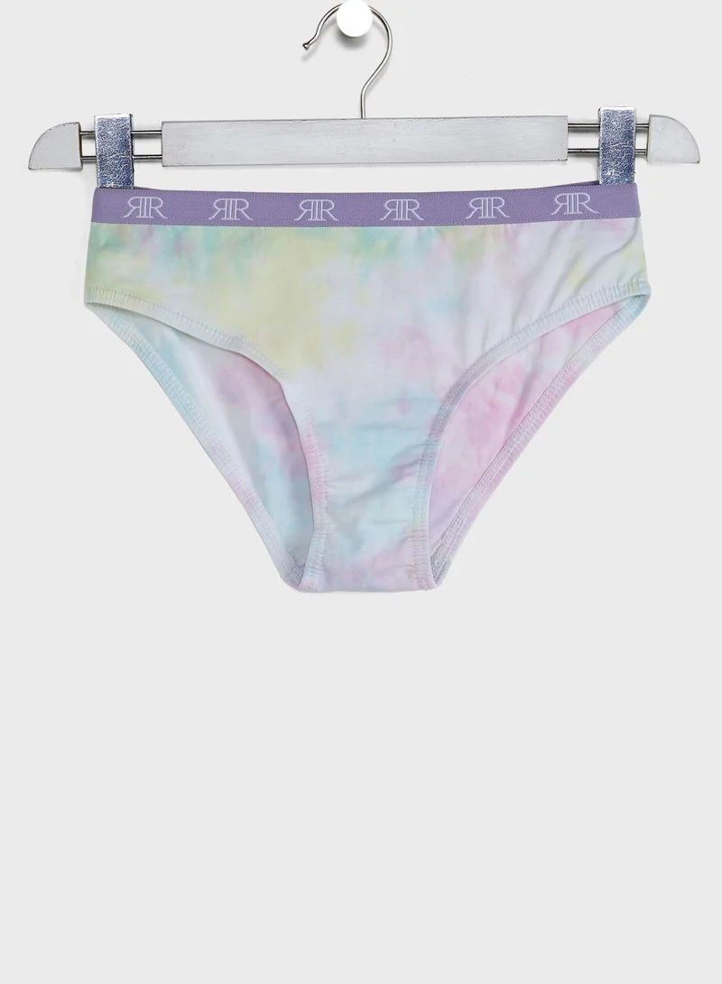 RIVER ISLAND Kids 5 Pack Tie Dye Brief