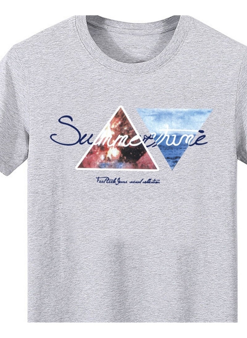 New Men's Short Sleeve Summer Men's Short T-Shirt Printed Short Sleeve - Image 3