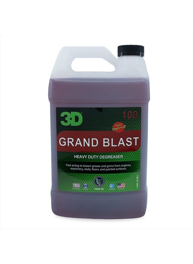 3D Grand Blast Heavy Duty Degreaser - All Purpose Cleaner Safe & Effective for Cars, Engines, Floors, Home Use - Rapidly Cleans Grease & Grime Build Up 1 Gallon - Image 1