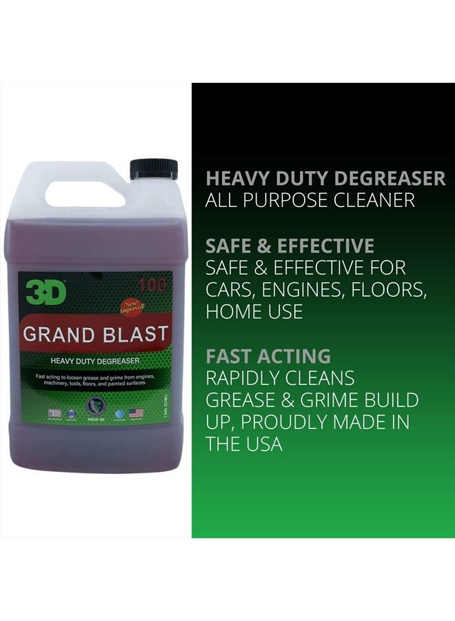 3D Grand Blast Heavy Duty Degreaser - All Purpose Cleaner Safe & Effective for Cars, Engines, Floors, Home Use - Rapidly Cleans Grease & Grime Build Up 1 Gallon - Image 3