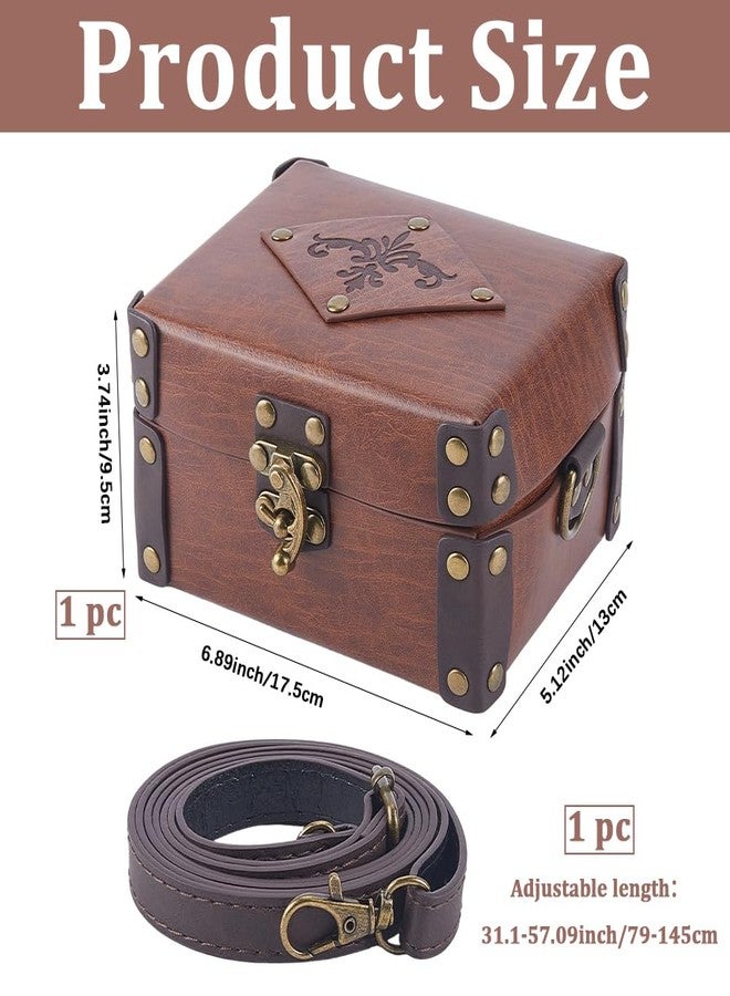 CALFOVERA Medieval PU Leather Alchemy Box with 12 Cork Potion Vials Portable Crossbody Bag Jewelry Dnd Dice Holder Cork Potion Bottle Waist Bag for Men Women Costume LARP Ren Faire - Image 2