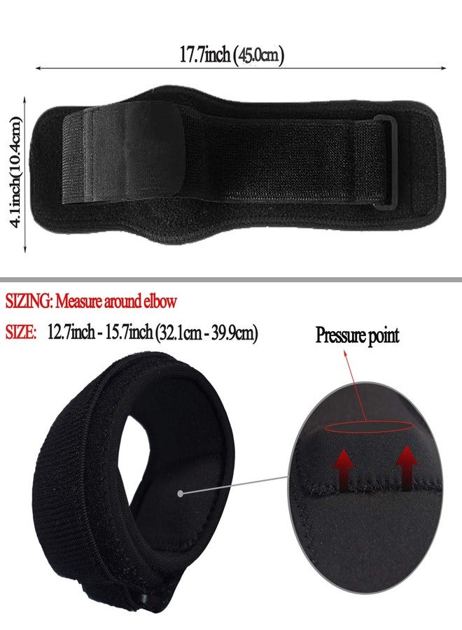 YAVOUN Forearm Wraps for Pain, Tennis Elbow Brace Tendonitis Treatment, Adjustable Elbow Strap Support Brace - Acupressure Elbow Brace for Elbow Pain Relief (Black, L - XXL) - Image 3