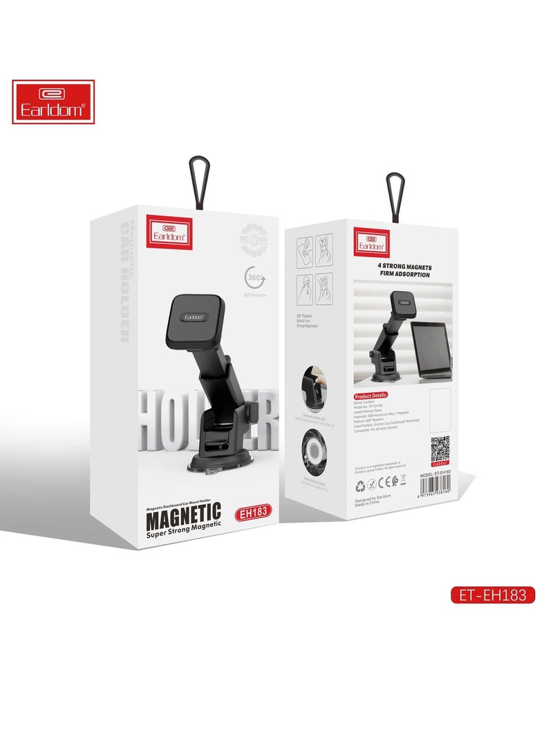 Earlodom ET-EH183 Long Car Holder Dashboard Car Magnetic Mount Black - Image 2