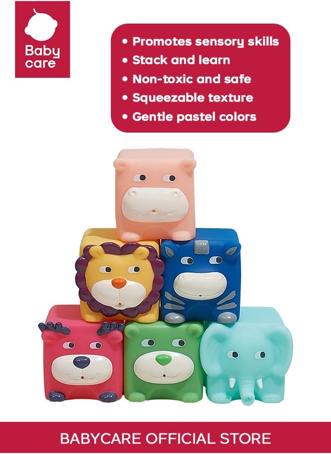 Babycare Babycare - Animal Squeeze Lana Forest Blocks - 6 Pcs  - Image 1