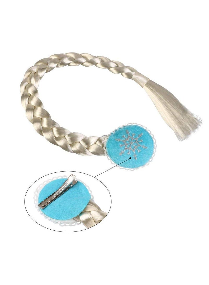 Sweet seven Princess Elsa Dress Up Set: Crown, Wand, Gloves, Wig, and Dress for Magical Playtime! Transform playtime into a magical adventure with this Ice Princess Elsa Dress-Up Accessories Set. - Image 3