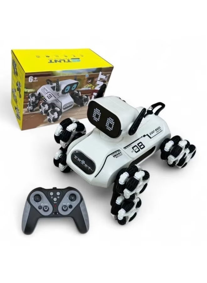 Eight-Wheel Remote Control Robot Dog – Intelligent Stunt Pet Dog Toy with Gesture Control, Music & Lights - Image 3