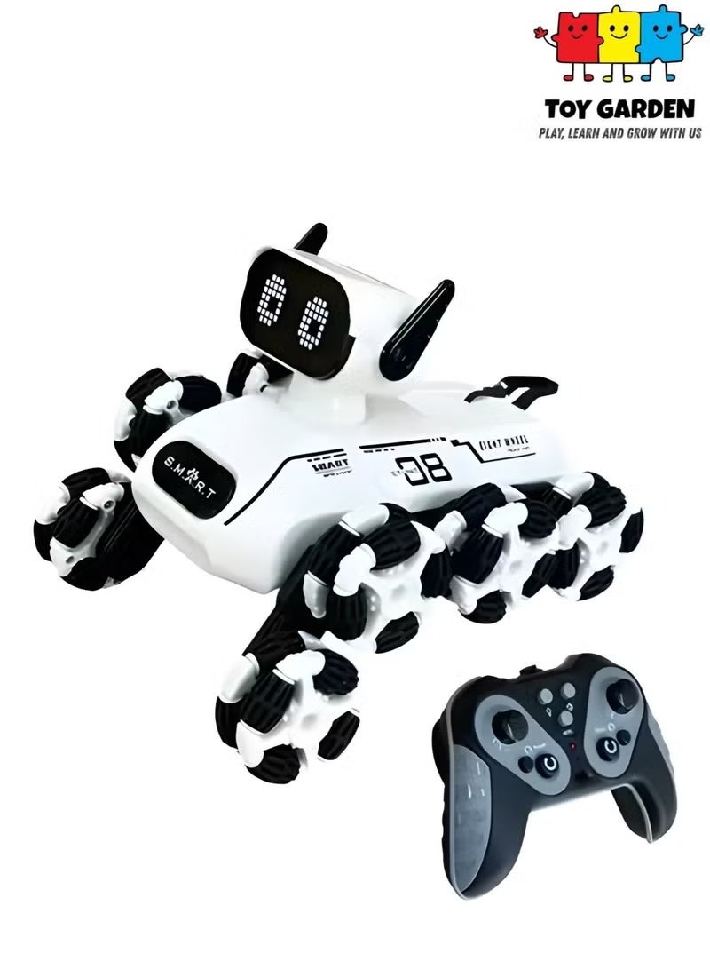 Eight-Wheel Remote Control Robot Dog – Intelligent Stunt Pet Dog Toy with Gesture Control, Music & Lights - Image 1
