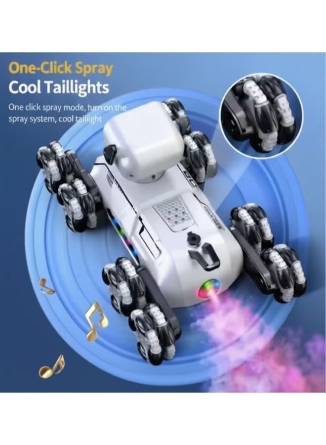 Eight-Wheel Remote Control Robot Dog – Intelligent Stunt Pet Dog Toy with Gesture Control, Music & Lights - Image 4