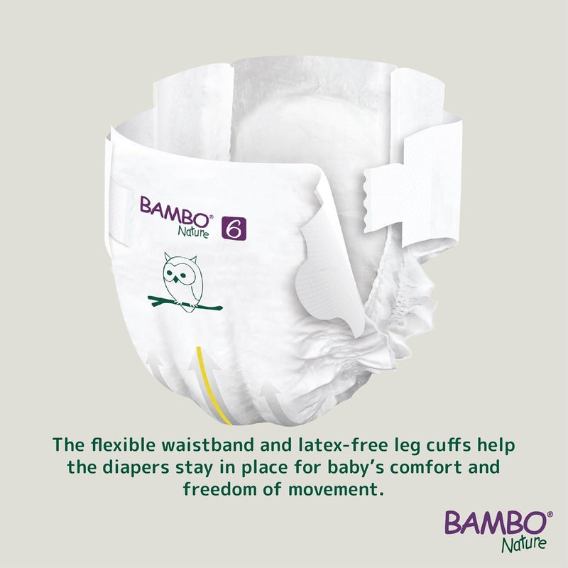 Bambo Nature Hypoallergenic Baby Diapers EcoLabeled Diapers Enhanced Leakage Protection Totally ChlorineFree Skin Friendly and Super Absorbent  Size 6 40 Count - Image 4