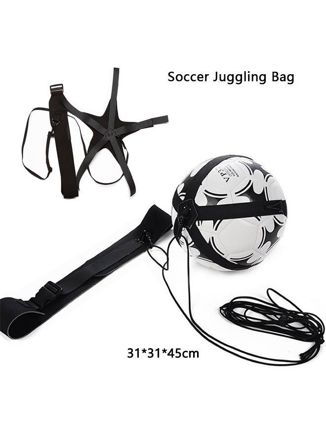 YJ Soccer Kick Trainer with Adjustable Training Belt, Adult Kids Hands-Free Single Soccer Trainer Equipment Black 1 pcs - Image 2
