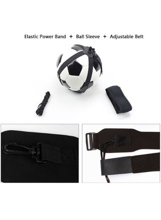 Soccer Kick Trainer with Adjustable Training Belt, Adult Kids Hands-Free Single Soccer Trainer Equipment Black 1 pcs - view 4