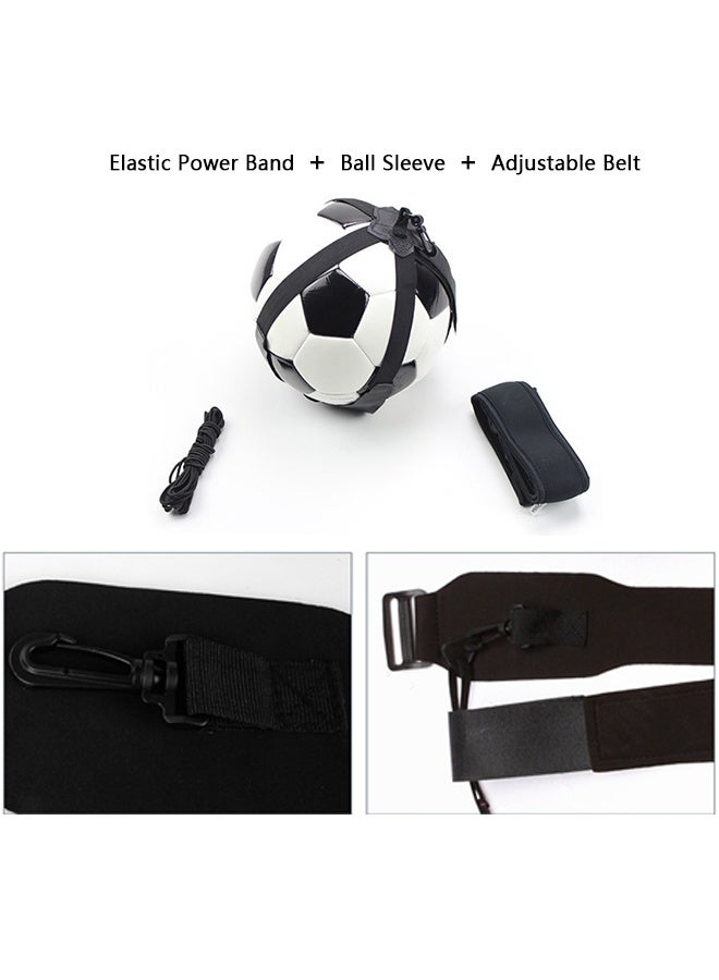 YJ Soccer Kick Trainer with Adjustable Training Belt, Adult Kids Hands-Free Single Soccer Trainer Equipment Black 1 pcs - Image 4