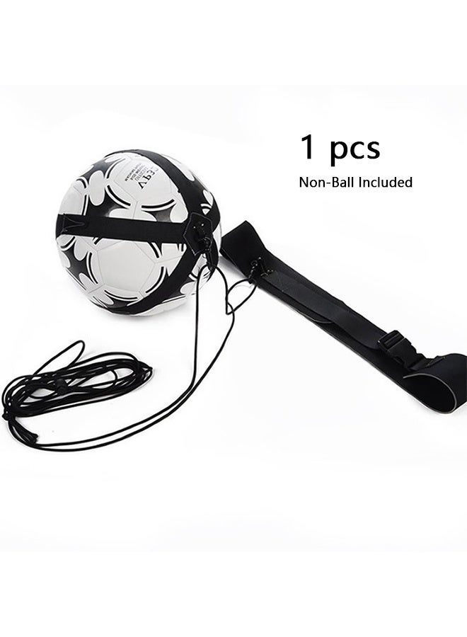 YJ Soccer Kick Trainer with Adjustable Training Belt, Adult Kids Hands-Free Single Soccer Trainer Equipment Black 1 pcs - Image 1