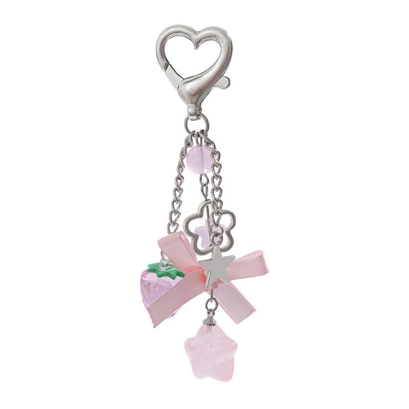 SHIXIN European and American Cross-Border Accessories: Delicate Bow Keychain with Five-Pointed Star Pendant - Image 5