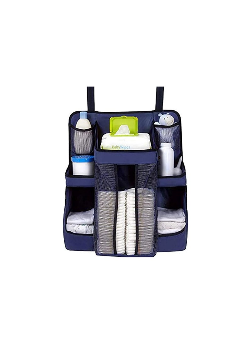 Generic - Hanging Diaper Organizer for Changing Table and Crib Diaper Stacker and Crib Organizer Hanging Diaper Caddy Organizer for Baby Essentials Nursery Organizer for Cribs - Image 1