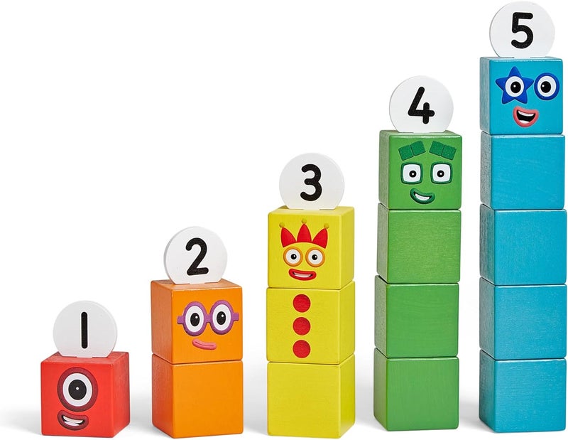 هاند2مايند hand2mind Numberblocks One to Five Wooden Blocks - Image 1