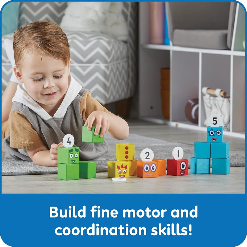 هاند2مايند hand2mind Numberblocks One to Five Wooden Blocks - Image 3