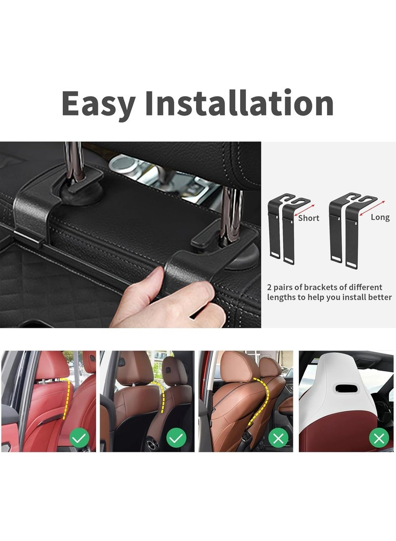 منظمي تخزين المقعد الخلفي للسيارة ، مع حامل كأس مشروب 2 ، صندوق الأنسجة وصندوق التخزين ، التخزين متعدد الوظائف للسيارات ، للأطفال والرجال والنساء والسفر - Image 5