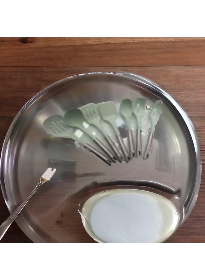 BS مجموعة أدوات الطهي السيليكونية 8 قطع مقاومة للحرارة، أدوات مطبخ غير لاصقة بمقابض من الفولاذ المقاوم للصدأ المتين - Image 4