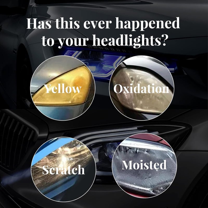 klarako Car Headlight Restoration Kit, Headlight Cleaner, Innovative Headlight Repair Polish, Instantly Remove Oxidation, Dirt & Haze (1Pcs,50ML) - Image 5