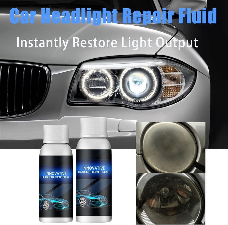 klarako Car Headlight Restoration Kit, Headlight Cleaner, Innovative Headlight Repair Polish, Instantly Remove Oxidation, Dirt & Haze (1Pcs,50ML) - Image 2