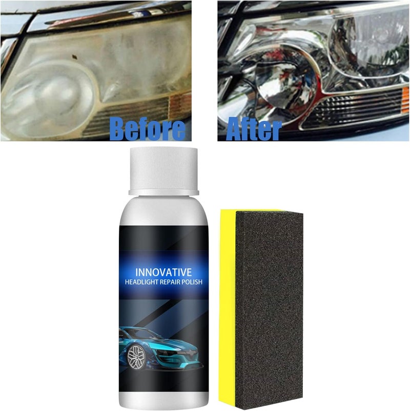klarako Car Headlight Restoration Kit, Headlight Cleaner, Innovative Headlight Repair Polish, Instantly Remove Oxidation, Dirt & Haze (1Pcs,50ML) - Image 1