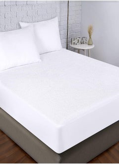 Restwell Premium Bedding 100% Waterproof Mattress Protector Restwell , King Size (180*200 cm) Viscose Made from Bamboo Mattress Cover, Breathable, Fitted Style, available in different sizes (White)  - Image 5
