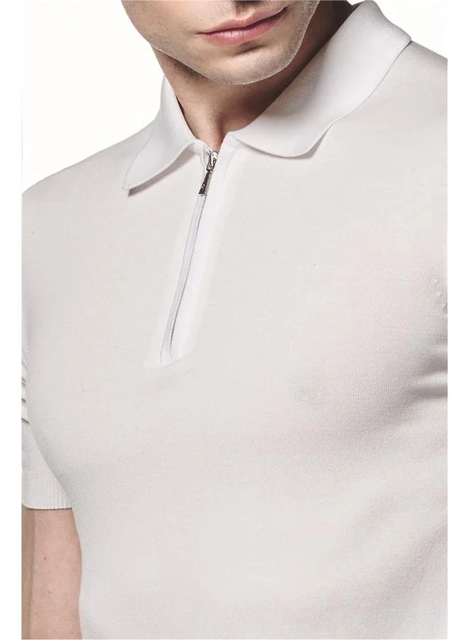 Liwali Polo Collar Knit T-Shirt.