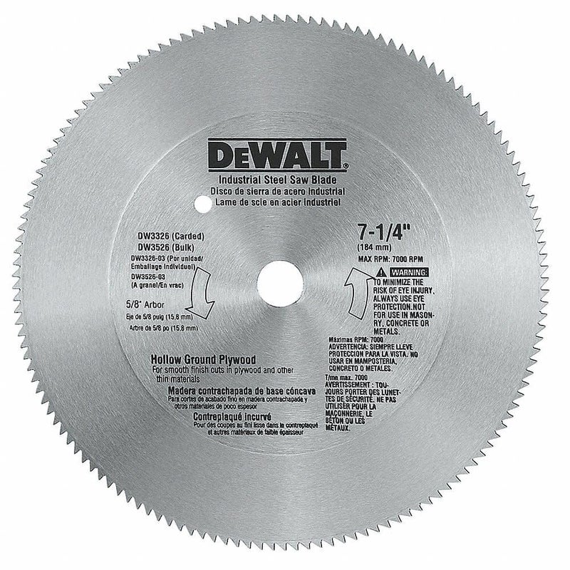 DEWALT منشار دائري DEWALT شفرة 7 14 بوصة 140 سن لقطع الخشب DW3326