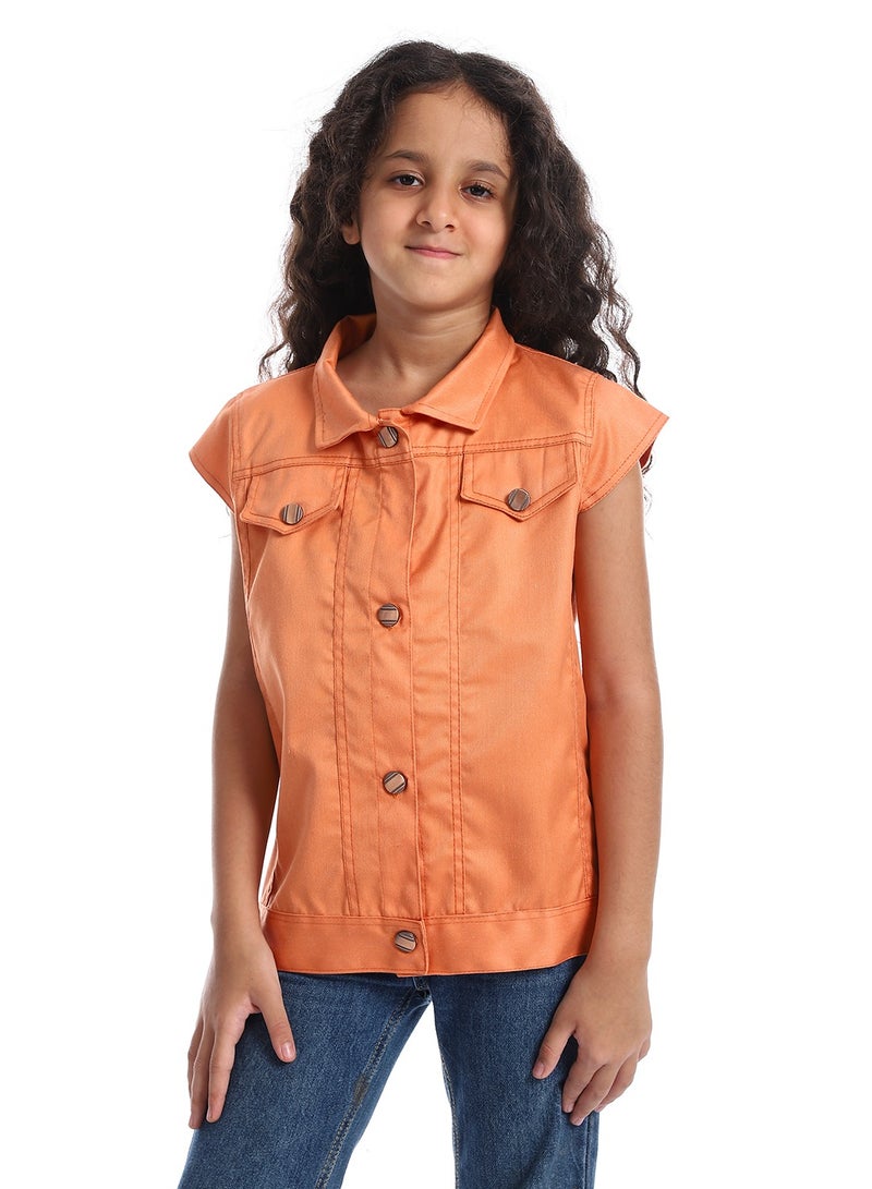 Caesar Girls Gabardine Vest  - Image 1