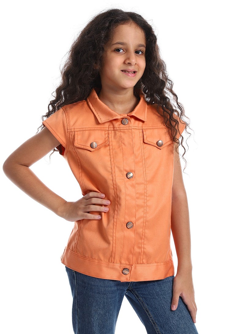 Caesar Girls Gabardine Vest  - Image 2
