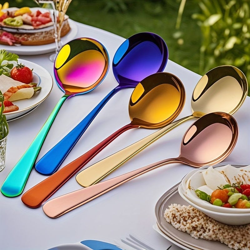 Blue Stainless Steel Coffee Spoon Set 16cm Multi Color Dishwasher Safe Gift - Image 5