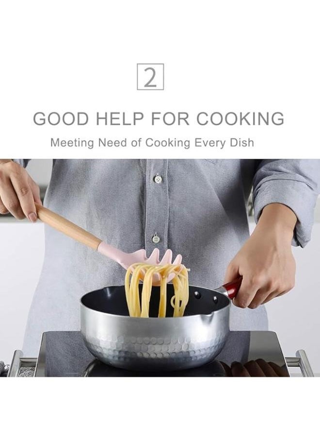 Executive LLC 12 Piece Silicone Cooking Utensil Set with Wooden Handles – Heat Resistant Non-Stick Safe Dishwasher Safe  - Image 2