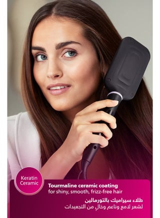 Hair Straightening Brush BHH880/03 Black/Purple - view 3