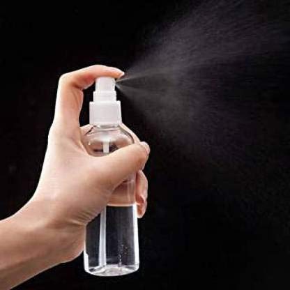 Hunky Dory Empty Plastic Transparent Refillable Fine Mist Spray Bottle for hand sanitizer Toner Perfume Lotion OIl etc 100ml Pack of 1  - Image 2