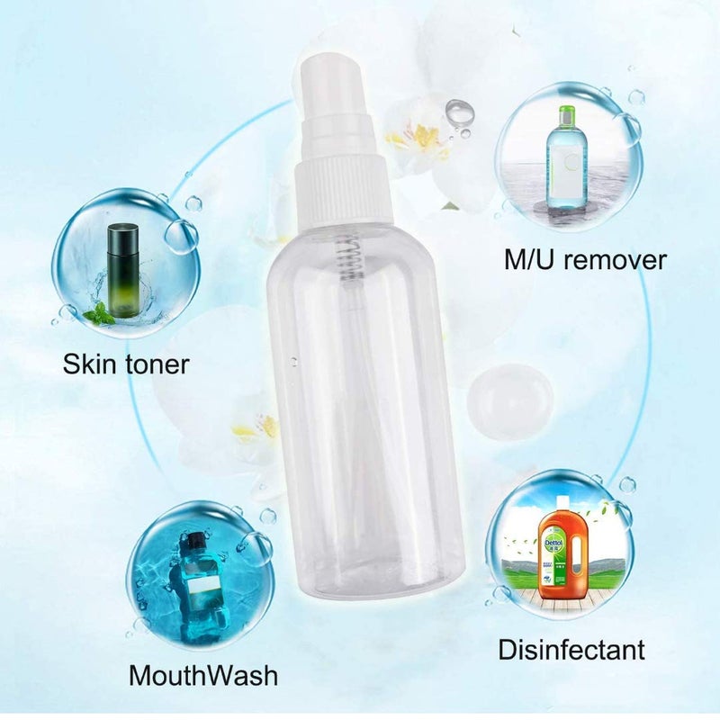 Hunky Dory Empty Plastic Transparent Refillable Fine Mist Spray Bottle for hand sanitizer Toner Perfume Lotion OIl etc 100ml Pack of 1  - Image 5
