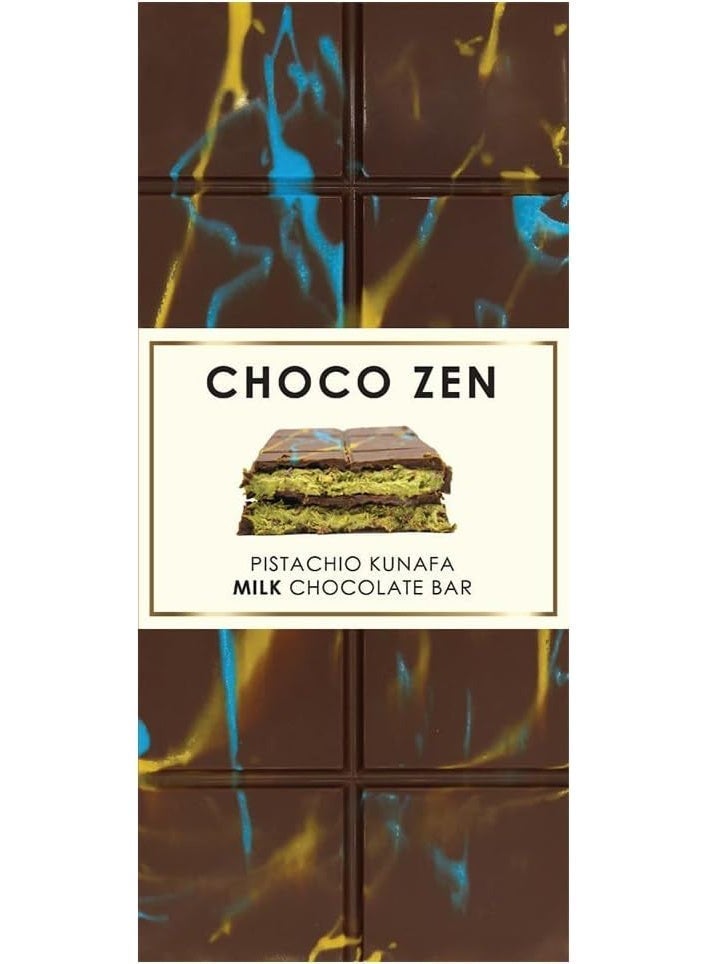 Choco Zen Premium Pistachio Kunafa Milk Chocolate Bar 190g - Image 2