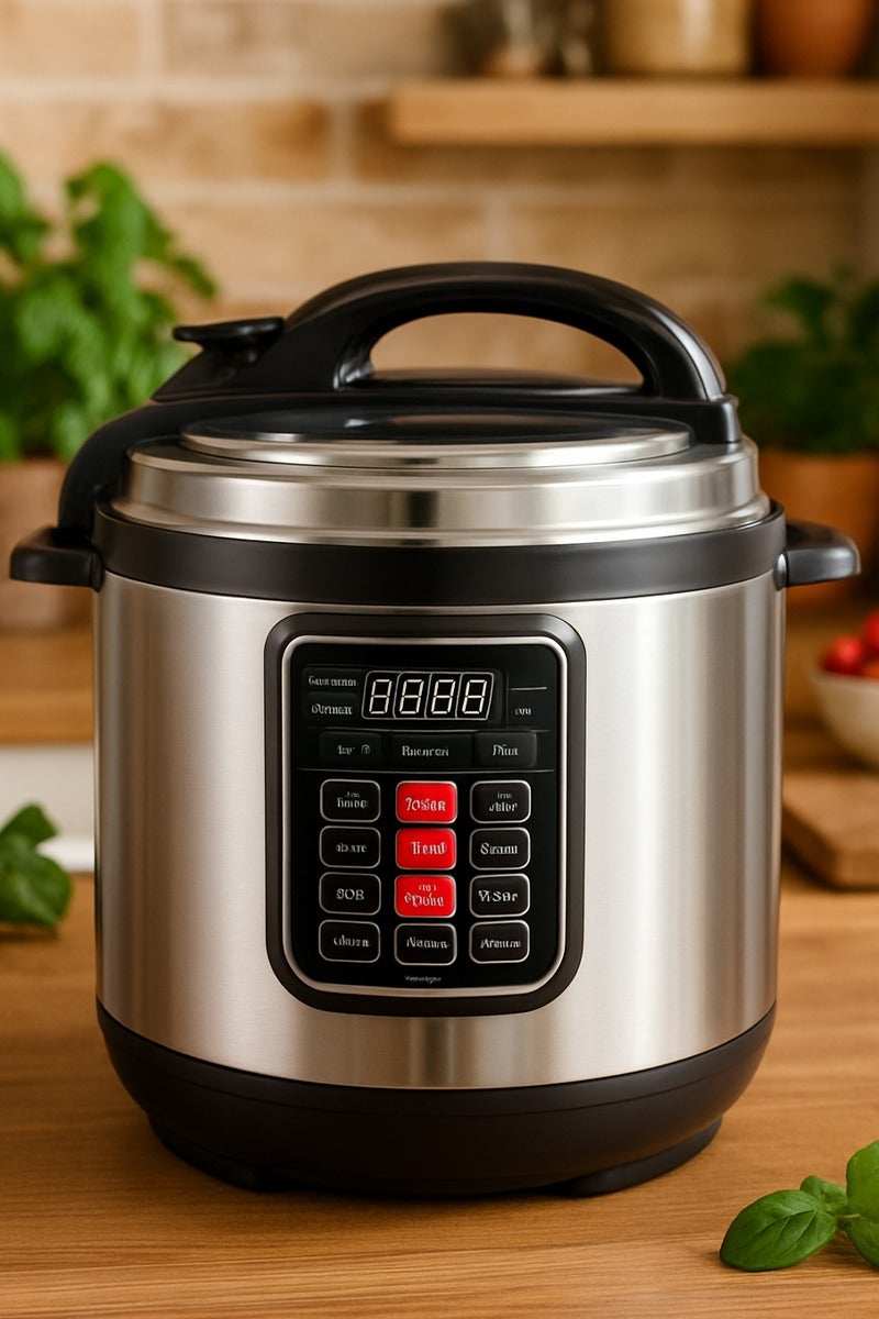 توسكانا يو قدر و طنجرة ضغط كهربائية سعة 6 لتر، 12 وظيفة، 1000 واط، أسود/رمادي - Image 2