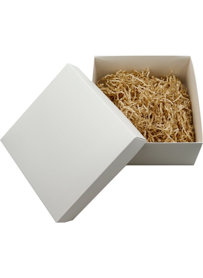 Repro Design - 20 × 20 سم صندوق هدايا فارغ من ورق كرافت الأبيض 1 قطعة - Image 1