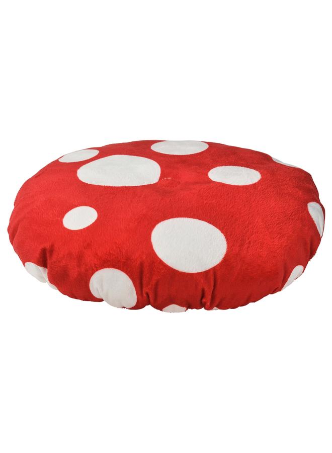 Zaboon Stool cover, toadstool shaped/red white - Image 1