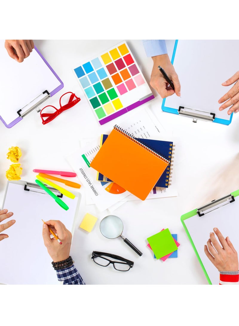 سيوسي مجموعة حافظات بلاستيكية مكونة من 6 قطع، مقاس A4، 9 × 12.5 بوصة، ألوان متنوعة، مجلد ملفات أكريليك شفاف مع مشبك قابل للتعليق ومسطرة جانبية، متين ولطيف، مثالي للوازم المكتبية - Image 4