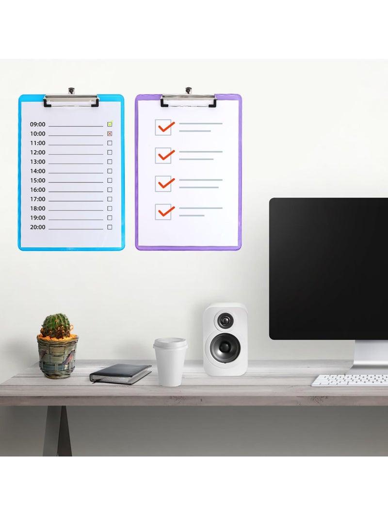 سيوسي مجموعة حافظات بلاستيكية مكونة من 6 قطع، مقاس A4، 9 × 12.5 بوصة، ألوان متنوعة، مجلد ملفات أكريليك شفاف مع مشبك قابل للتعليق ومسطرة جانبية، متين ولطيف، مثالي للوازم المكتبية - Image 5
