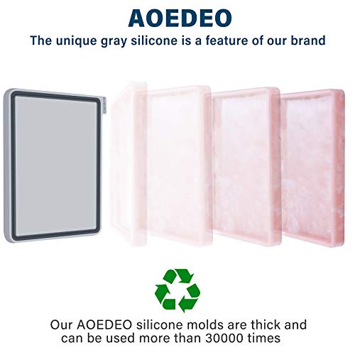 AOEDEO Tray Mold for Resin Silicone Tray Mold with Sides for Epoxy Resin, Shiny Surface & Durable 10.43x7.4x0.98 in - Image 5