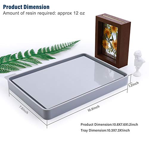 AOEDEO Tray Mold for Resin Silicone Tray Mold with Sides for Epoxy Resin, Shiny Surface & Durable 10.43x7.4x0.98 in - Image 3