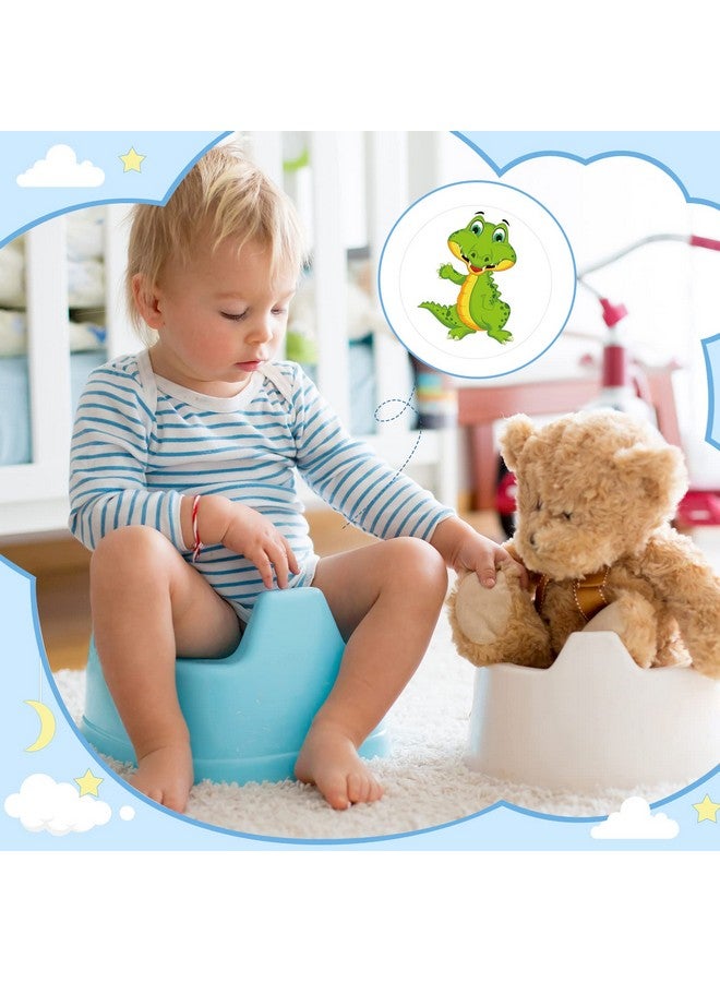 Geyee 24 Pcs Potty Training Stickers Potty You Pee on Toilet Reveal Stickers Chart Reusable Pee Decals Color Changing Seat Toilet Targets for Boys Girls Kids Training Use(Animal) - Image 4