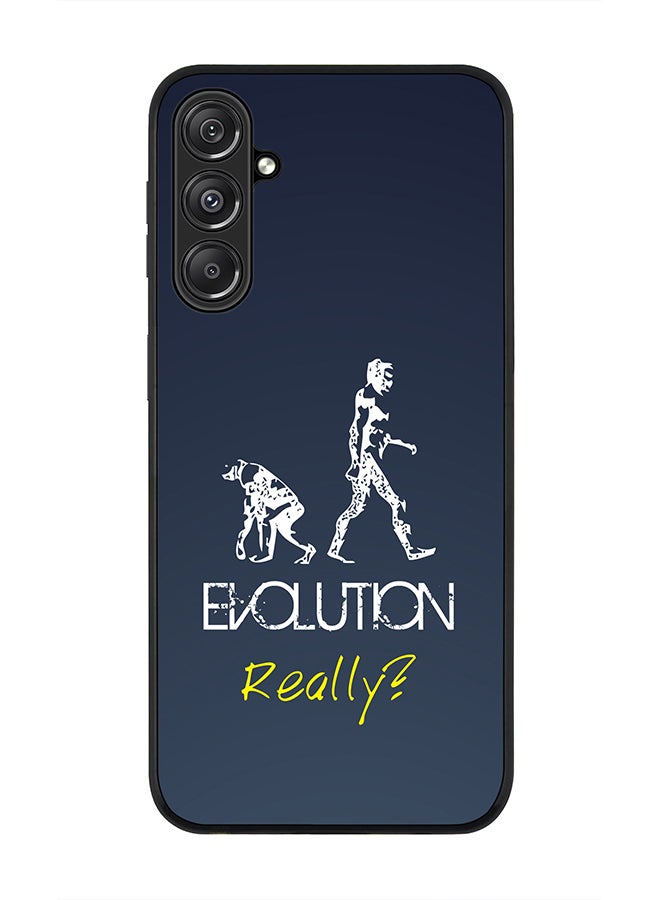 Stylizedd Rugged Black Edge case for Samsung Galaxy M34 5G, Custom Slim fit Flexible Anti Drop Thin Phone Case Cover - Evolution, Really (Grey) - Image 1